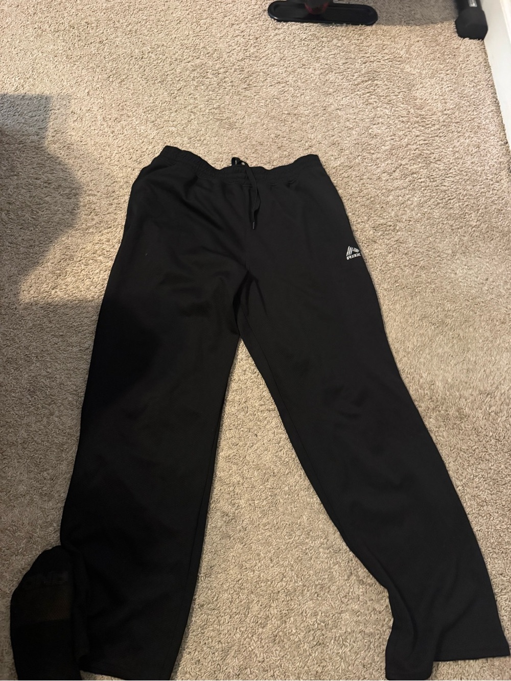 RBX Men’s Black Athletic Pants Size Large Black Workout Gym Activewear Joggers